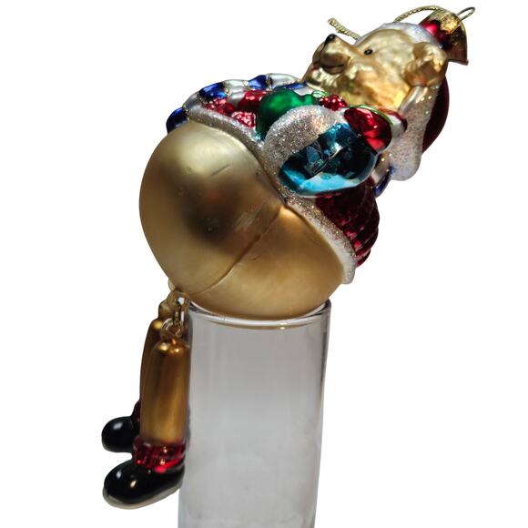 VTG Thomas Pacconi Dangle Legs Blown Bear Glass CHRISTMAS ORNAMENT HolidayDecor - Picture 3 of 7